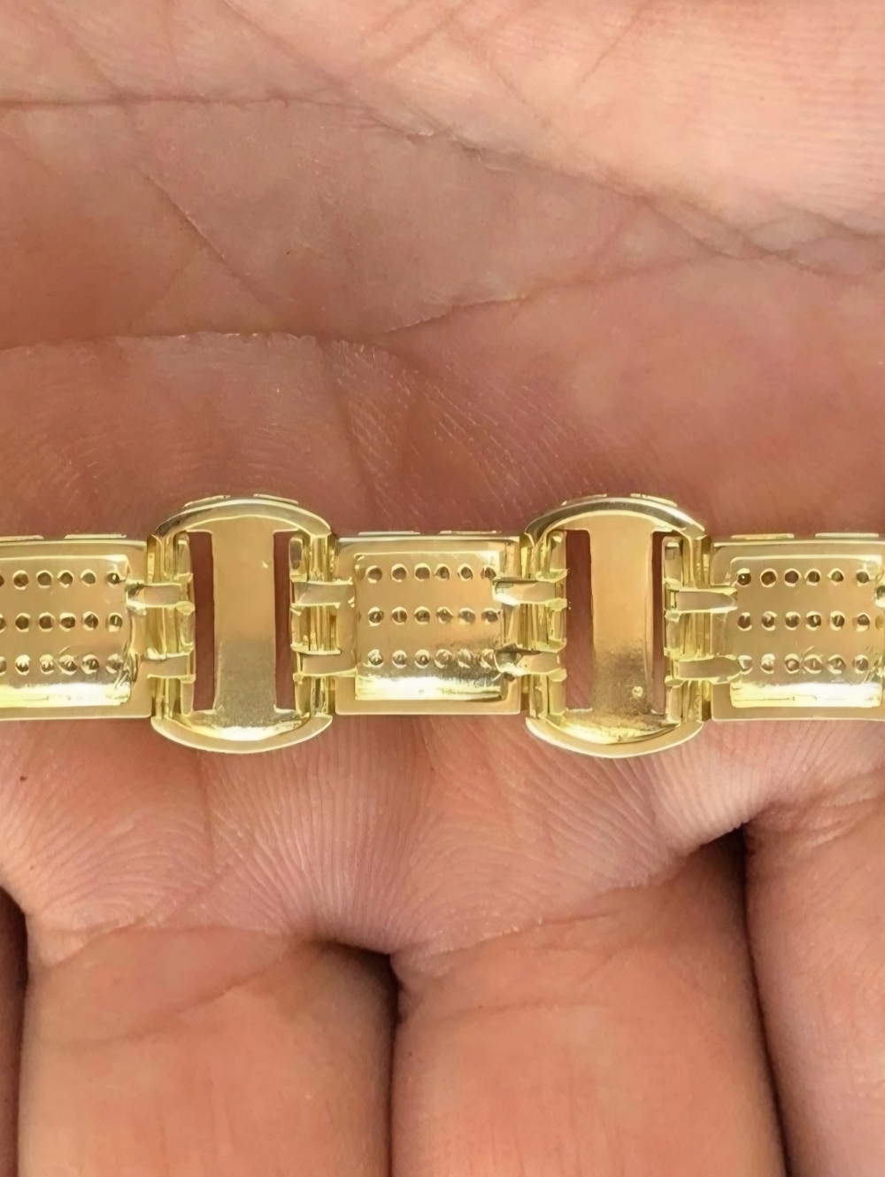 14k Gold Plated 8ct Icy Hip Hop Bracelet Custom NEW - Picture 6 of 7